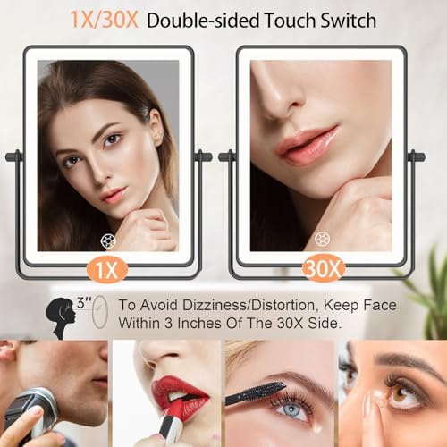 FASCINATE 8.7" 5000mAh Rechargeable Wall Mounted Makeup Mirror - Image 4