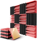 12 Pack Acoustic Foam Panels for Walls, Self-Adhesive Soundproofing Padding by LIGHTDESIRE