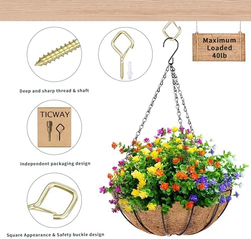 2.36IN Ceiling Hooks for Hanging Plants, Hanging Hooks - Image 3