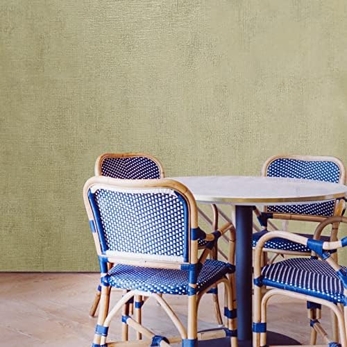 Embossed Gold Brass Metallic Faux sisal grasscloth Woven Textured Wallpaper roll - Image 5