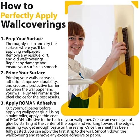 Roman Heavy Duty Clear Wallpaper Adhesive, Non-staining - Image 3