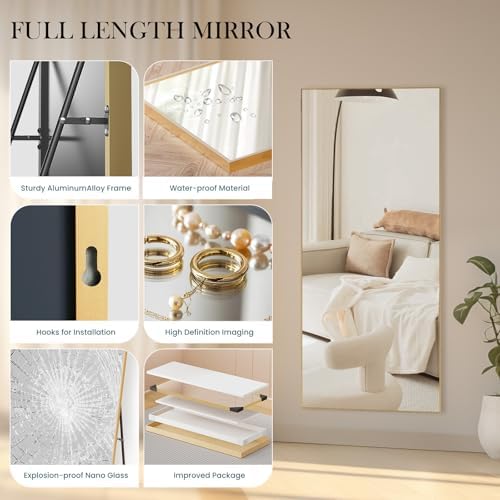 DUMOS 70.4"x25.6" Full Length Mirror - Image 5