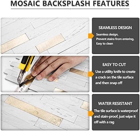 STICKGOO 2 Sheets Peel and Stick Backsplash Tile, Stick on Backsplash - Image 2