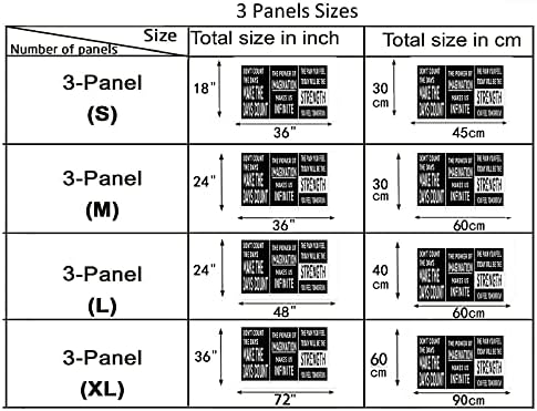 3 Piece Inspirational Wall Art Black Background Sayings Pictures, Quote - Image 6