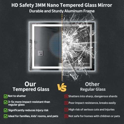 50"x40" LED Bathroom Mirror - Image 6