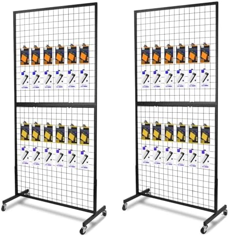 NectaCol Grid Wall Panels, 2 Packs 3'x 6' Grid wall Panels Stand by NectaCol