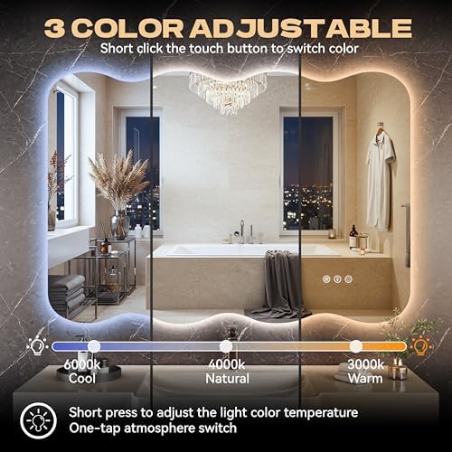 Hasipu 60"x36" Wavy Full Length Mirror - Image 6