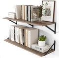 Heimlove 36W x 12D Deep Floating Shelves Set of 2 Grey by Heimlove