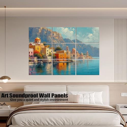 9 Pack Wall Art Acoustic Panels, Decorative Sound Dampening Panels, Acoustic - Image 2