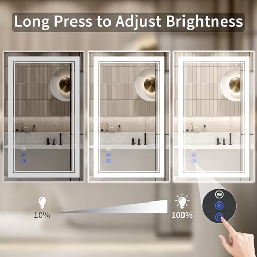 24"x32" LED Bathroom Mirror - Image 4