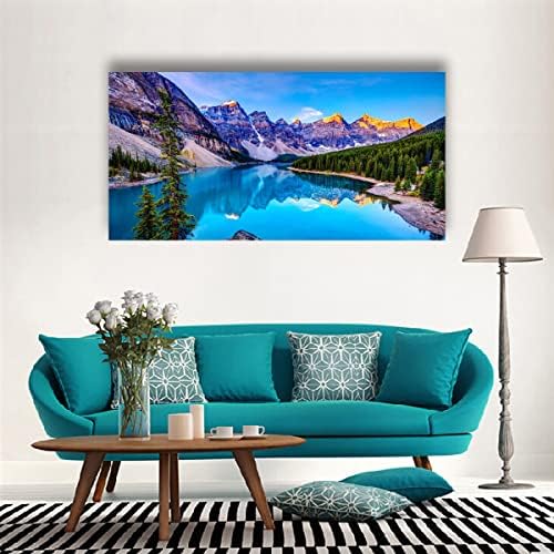 Wall Art Lake Mountain Landscape Picture Print Canvas Wall Art Modern Giclee - Image 4