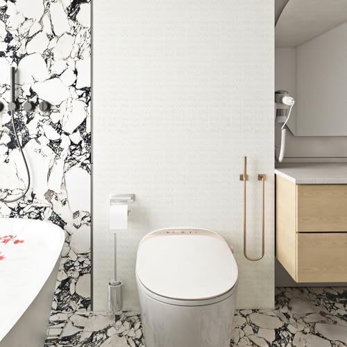 Livelynine 15.8x394 White Textured Peel and Stick Wallpaper Paintable Removable - Image 5