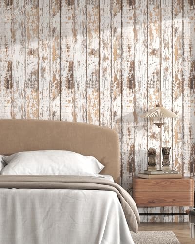 Wood Wallpaper Peel and Stick Shiplap Contact Paper 17.3"×197" - Image 2