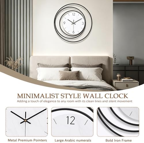 Dankeit Decorative Wall Clock, Silent Non-Ticking Quality Quartz Movement - Image 3