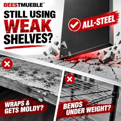 Garage Shelving, 3600 LBS Heavy Duty Metal Storage Shelves - Image 5
