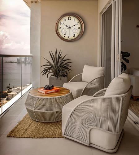 45MinST 16 Inch Bronze Vintage Large Indoor/Outdoor Waterproof Wall Clock - Image 5