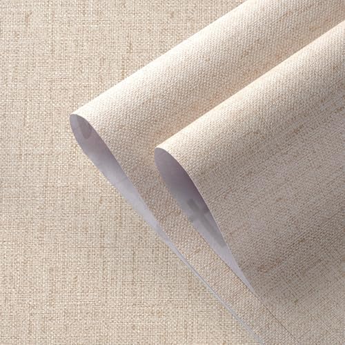 Beige Textured Contact Paper Grasscloth Wallpaper Peel and Stick Linen Self - Image 2