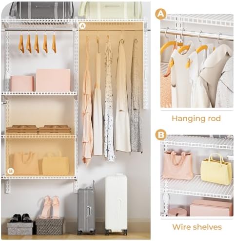 Sturdy Closet Organizer System: 6.5 Ft. Custom Metal Wire Shelving - Image 5