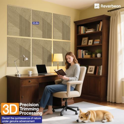 Acoustic Wall Panels, Decorative Sound Absorbing Panels, 6 Pack - Image 6