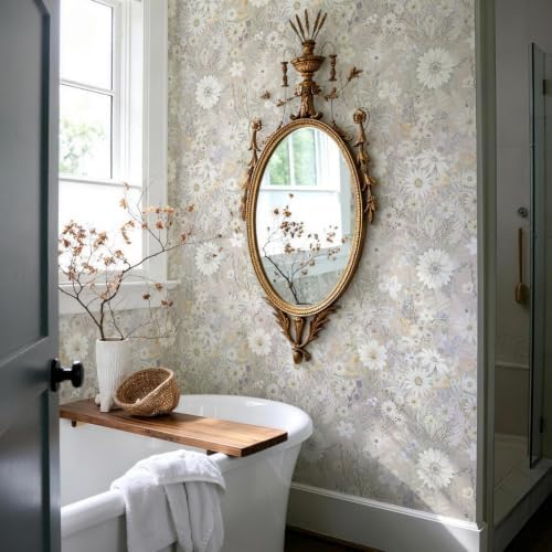 JiffDiff Botanical Floral Peel and Stick Wallpaper, 17.3" x 472" - Image 4
