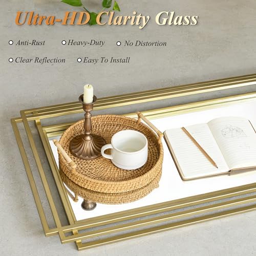 55"x22" Large Rectangle Decorative Mirror - Image 3