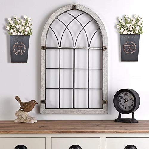 LESEN Rustic Metal Wall Planter Country Home Hanging Wall Vase Pocket - Image 7