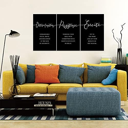 3 Piece Inspirational Wall Art, Quote Motivational Canvas Art - Image 2