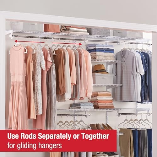 Rubbermaid Configurations Deluxe Custom Closet Kit 4-8Ft. Adjustable Metal Wire - Image 4
