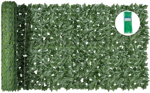 Artificial Ivy Privacy Fence Screen, 240X40 in Privacy Fence Panels Balcony by HOME