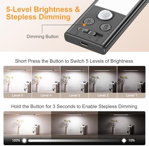 Gritin 14.7inch Under Cabinet Lighting Rechargeable 2 Pack - Image 5