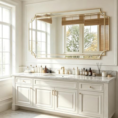59"x30" Large Rectangle Beveled Mirror - Image 5