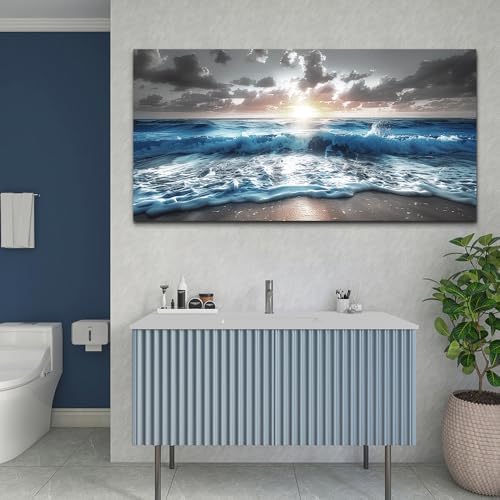 hyidecorart Large Wall Art For Living Room Modern Wall Decor For Office Blue - Image 5
