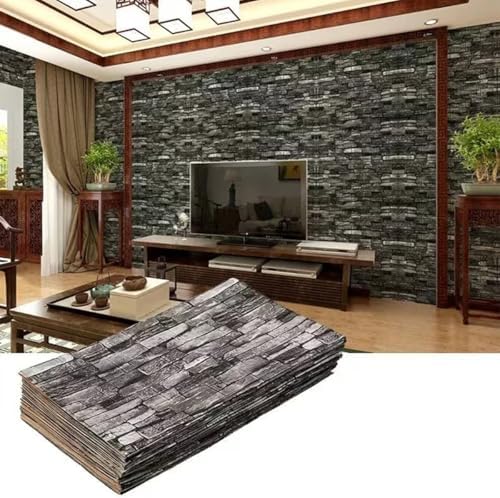 Waterproof Wall Panels 27.5" x 196.8" Faux Brick Wallpaper Peel and Stick Art - Image 3