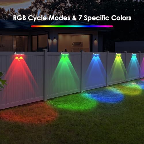 8 Pack Solar Fence Lights Outdoor - Image 6