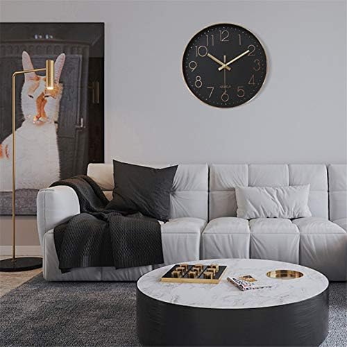 HZDHCLH 12 inch Black Wall Clocks Battery Operated, Small Silent Non Ticking - Image 5