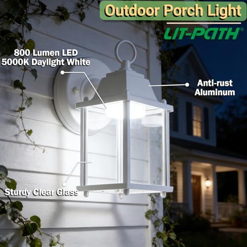 LIT-PaTH Outdoor Wall Light Fixture, LED 5000K, 1 Pack - Image 2