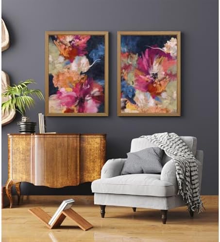 Colorful Abstract Wall Art Decor Modern Flower Canvas Wall Art Abstract Flower - Image 3