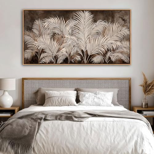 Boho Wall Art in Modern Brown, Minimalist Canvas Artwork - Image 2