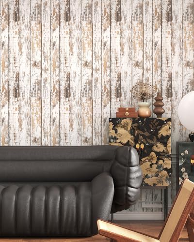 Wood Wallpaper Peel and Stick Shiplap Contact Paper 17.3"×197" - Image 5