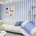 Blue Stripe Peel and Stick Wallpaper A Set of 15.7" x 1181" Blue and White by Biyoeepeelstickwallpaper
