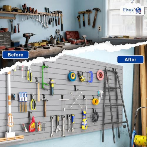 PVC Slatwall Panels, 4 ft x 4 ft Garage Wall Storage Systems - Image 2