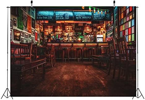 BELECO 20x10ft Fabric European Bar Backdrop Irish Pub Cafe Restaurant Counter - Image 4