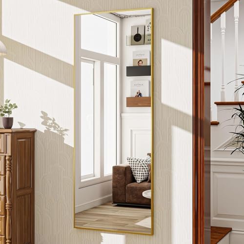 VooBang 68" x 22" Gold Full Length Mirror, Floor Body Mirror - Image 3