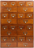 Stackable Modular Set of 4 Apothecary Desktop Organizing Cabinet by Woodaholic