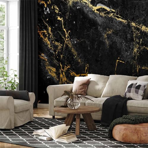 artgeist - Premium Wall Mural Wallpaper, Living Room Stone Wall 157x110 in - Image 2