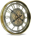 Real Moving Gears Wall Clock Large Modern Metal Clocks by DORBOKER