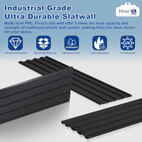 PVC Slatwall Panels, 4 ft x 8 ft Garage Wall Storage Systems - Image 5
