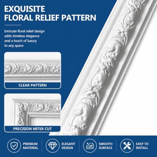 Peel and Stick Wall Molding Kit, Wainscoting Panel Accent Wall Molding Trim - Image 3