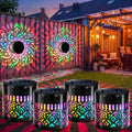 4Pcs Solar Mandala Lights Outdoor Wall, Solar Mandala Wall Light Projector by Unknown