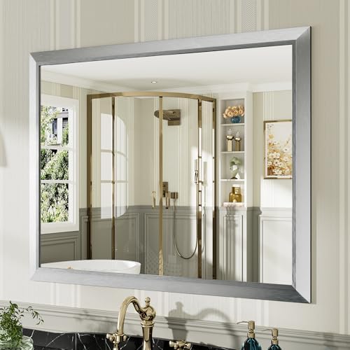 Briivue Bathroom Wall Mirror, 40x32 Inch by Briivuemodernmirrors
